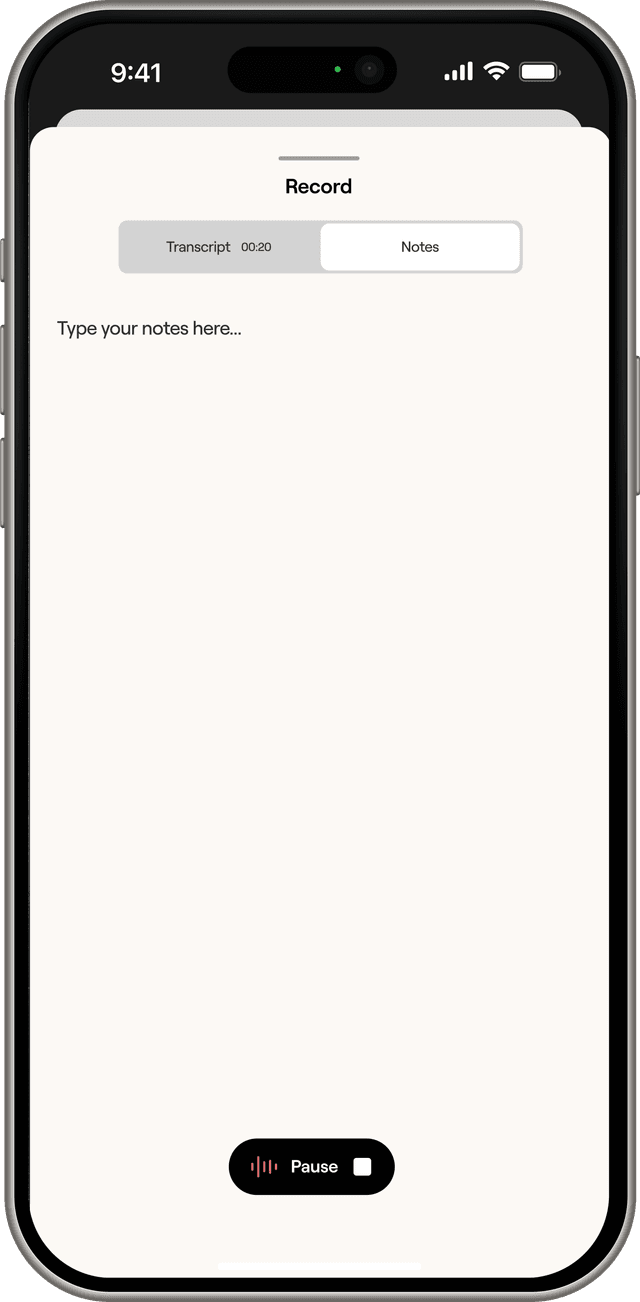 Notable app feature screenshot